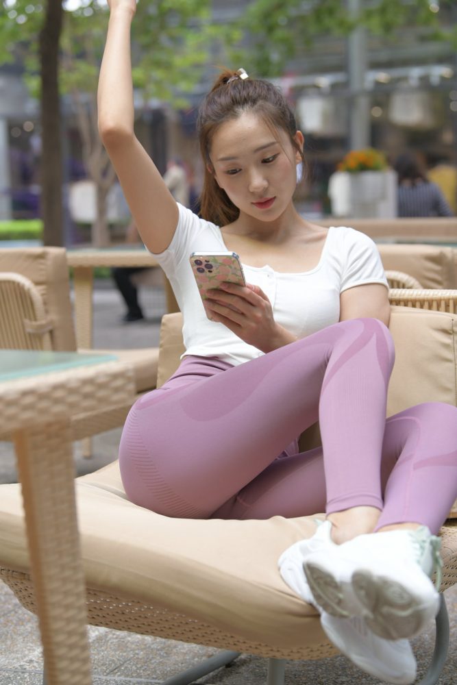 图片[6]-香芋色瑜伽裤高马尾漂亮女孩J2206 545P1V-19.1GB-JK图库