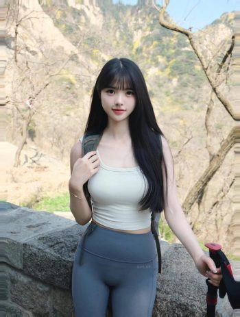 图片[9]-爱爬山的瑜伽裤MM，太甜美了！~-JK图库