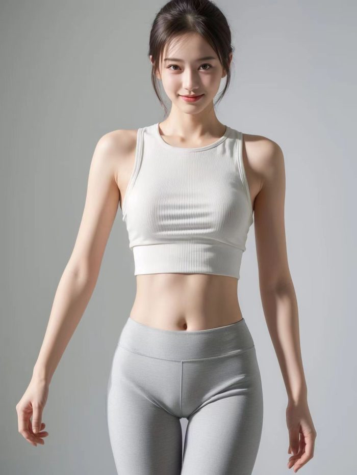 AI瑜伽裤清纯妹子系列图-JK图库
